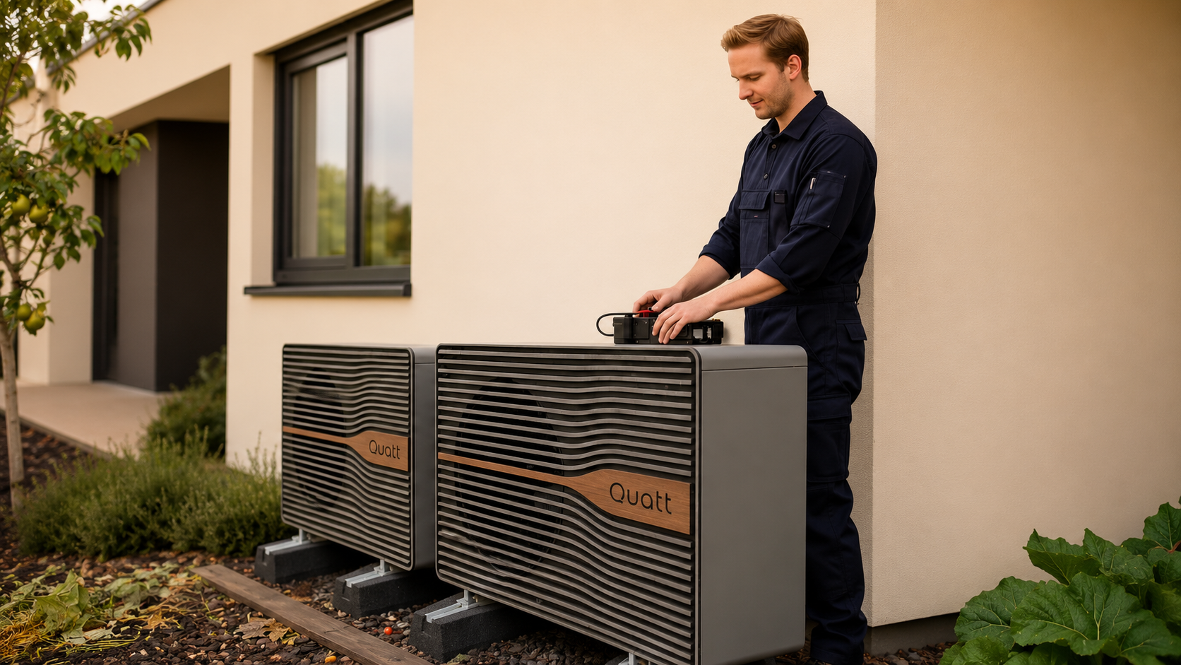 GOG installateur monteert warmtepomp