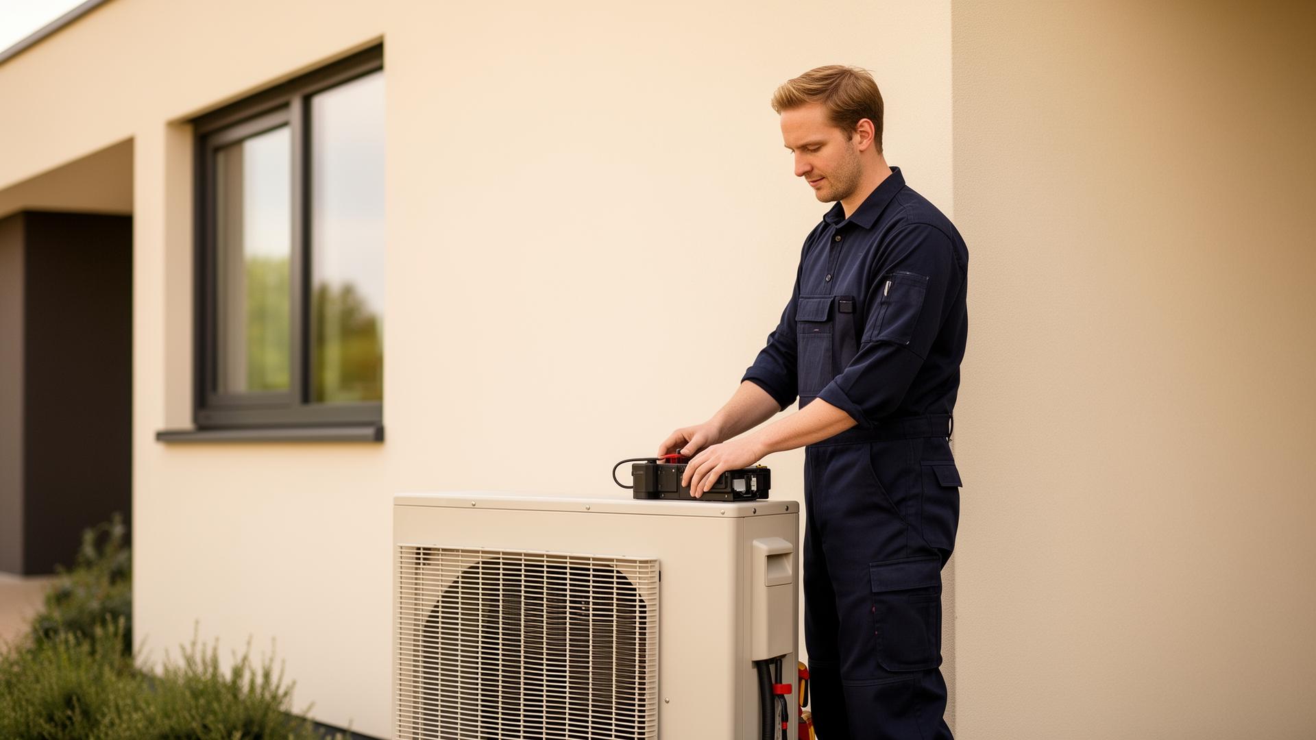 GOG installateur monteert warmtepomp